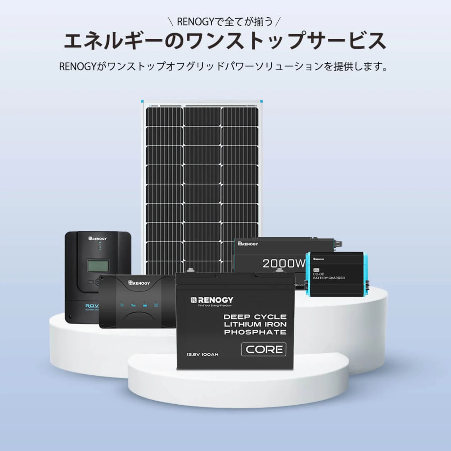 新品未使用　RENOGY core 100Ah リン酸鉄リチウムイオンバッテリー RENOGY CORE シリーズ 100AH 12.8V リン酸鉄リチウムイオン
