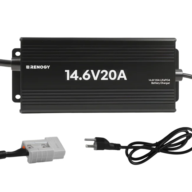 Renogy 14.6V 20A AC-DC LFP ポータブルバッテリー充電器