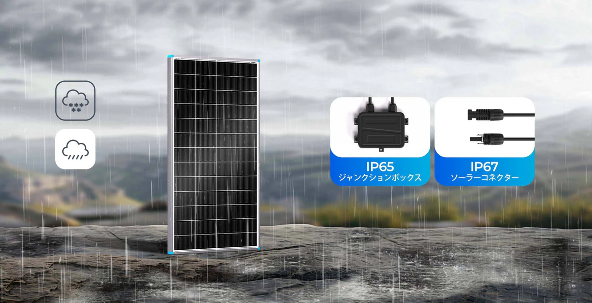 IP65/IP67等級の防水・防塵性能を備えた接続部