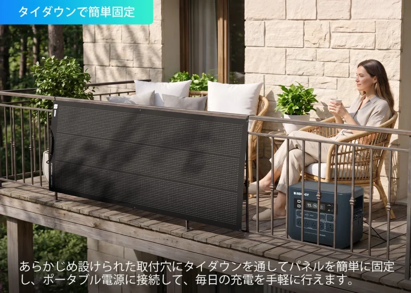 キャンピングカーのルーフにフィットする取付け例